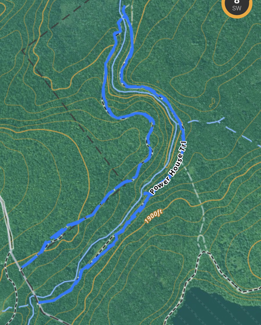 Map of Powerhouse and Cascades Trail