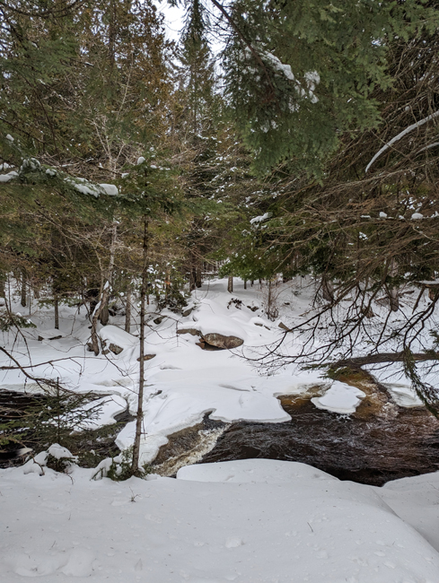 brook and stream winter scene
