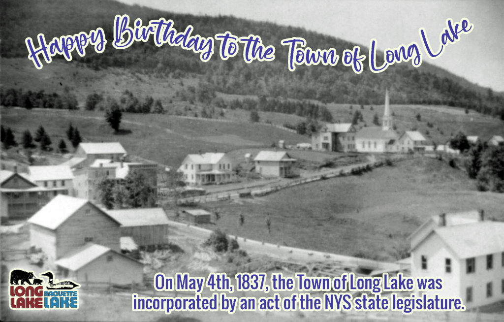 Long Lake black and white picture celebrating birthday