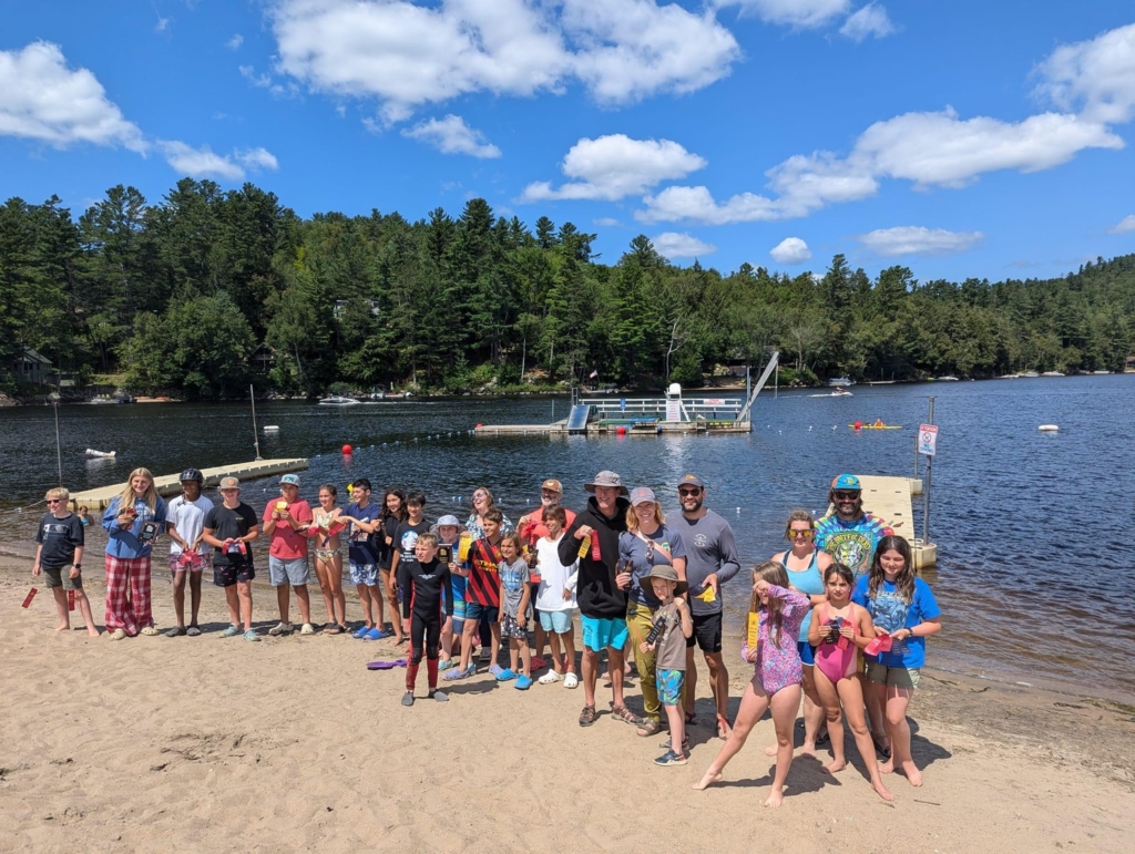Swim race competitors in Long Lake 2024